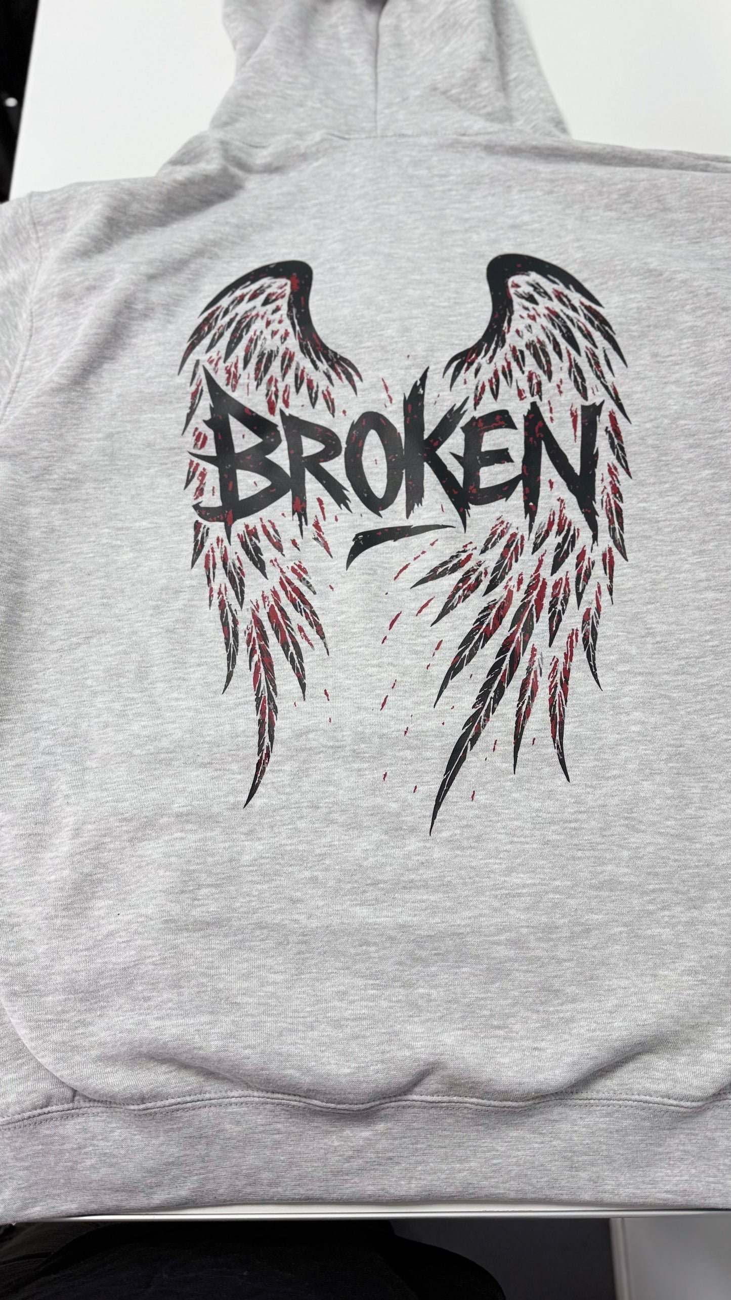 Grey Oversized Motorcycle Hoodie