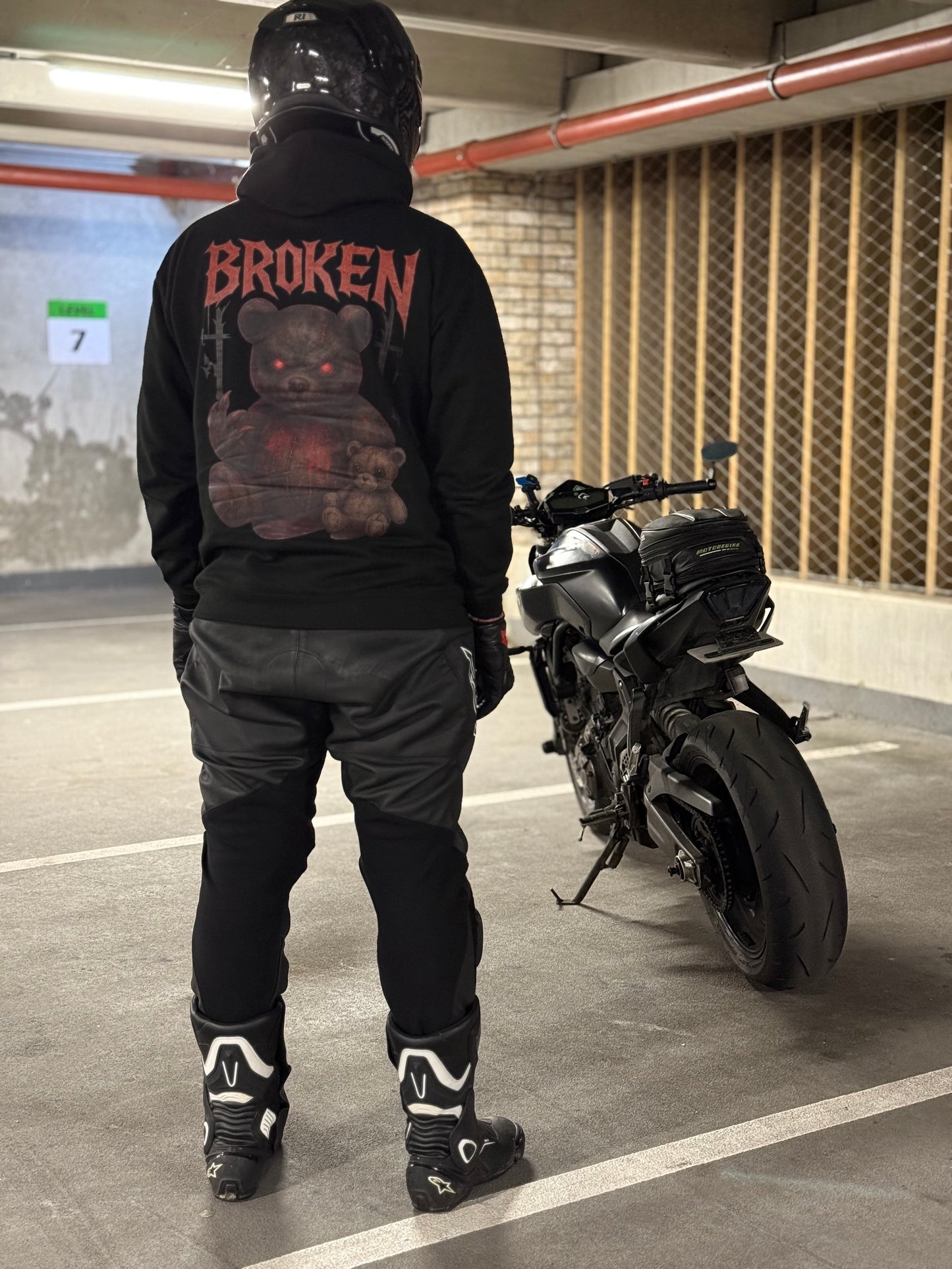 Broken Racing Halloween Bear